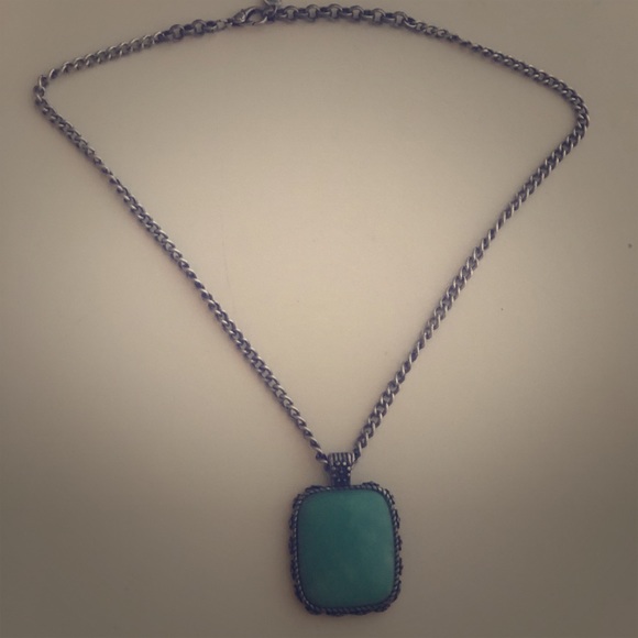 Lucky Brand Blue Stone Silver Necklace - Picture 3 of 7